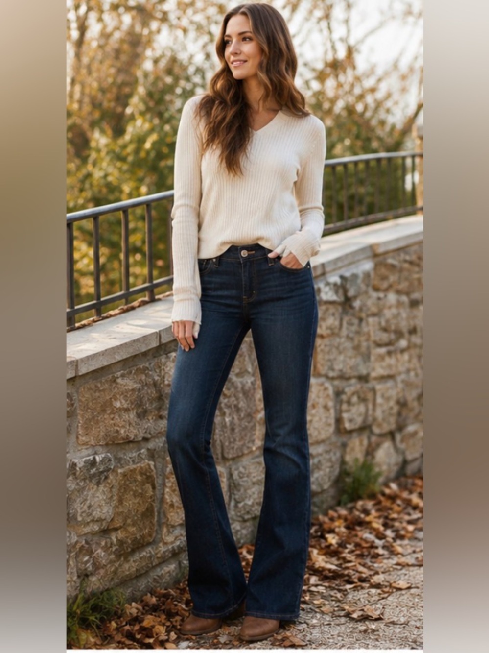 Mavi Molly Mid Rise Bootcut Jeans Dark Wash 30x34 Long